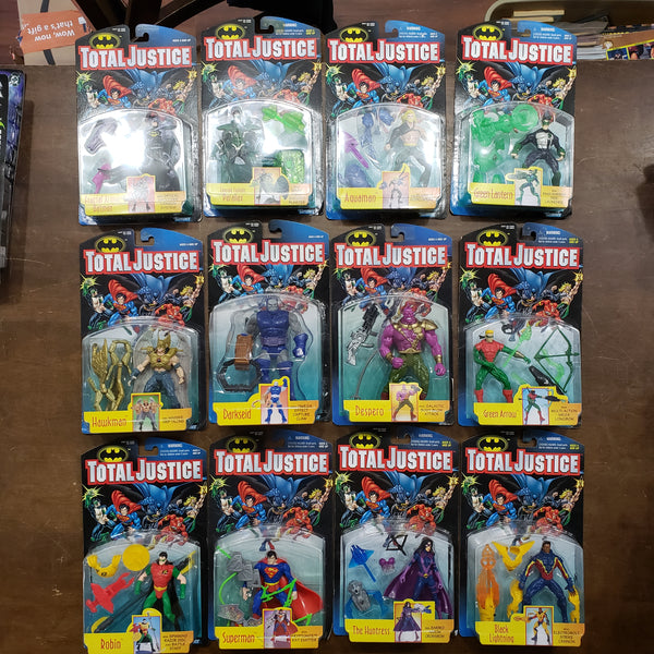 Darkness Defenders Of Justice '88 正規品 Lot of 12 DC Total Justice Action Figures Batman Parallax Aquaman