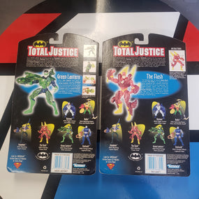 Lot of 6 DC Total Justice Action Figures Parallax Green Lantern Green Arrow Robin Huntress The Flash