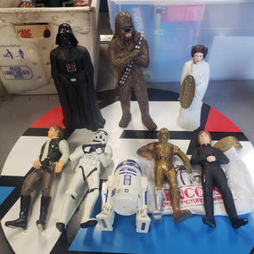 Lot of 8 Suncoast Exclusive Star Wars Applause Action Figures Luke Leia Han Darth Vader Chewbacca Stormtrooper C-3PO R2-D2