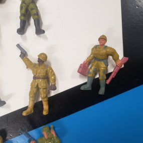 Vintage G.U.T.S. GUTS Complete Set of 10 Ground Troops Mini Action Figures Mattel