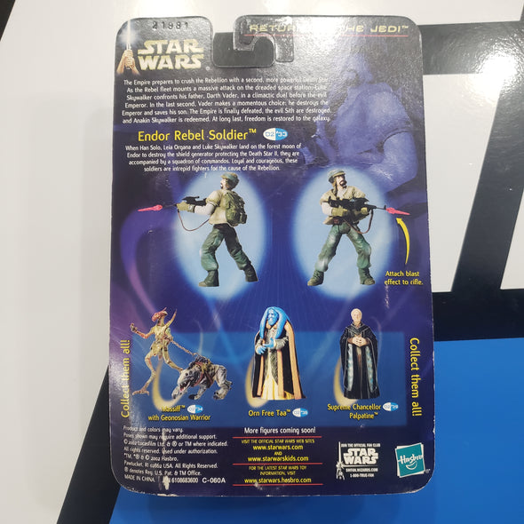 Hasbro Star Wars Saga ROTJ Endor Rebel Soldier Action Figure