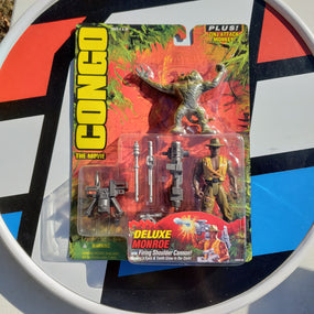 Congo The Movie Deluxe Monroe with Firing Shoulder Canon & Zinj Attack Monkey Action Figure