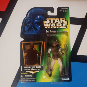 Kenner Star Wars Power of the Force Holographic Weequay Skiff Guard POTF Green Card Action Figure