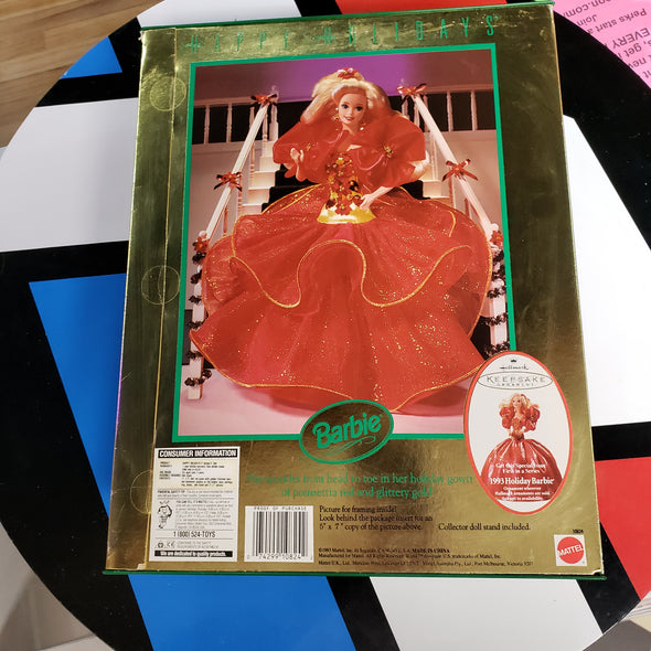 Happy Holidays 1993 Holiday Barbie Special Edition Mattel Fashion Doll Blonde