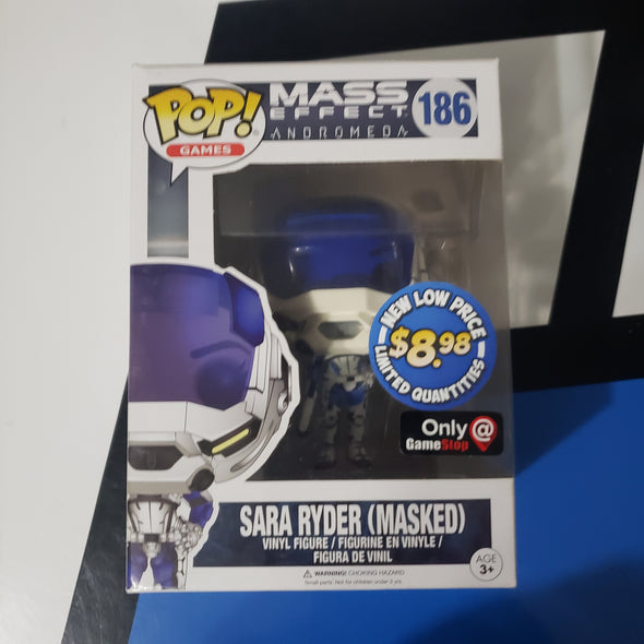 Funko Pop Games Mass Effect Andromeda 186 Sara Ryder Masked GameStop Exclusive Vinyl Figure