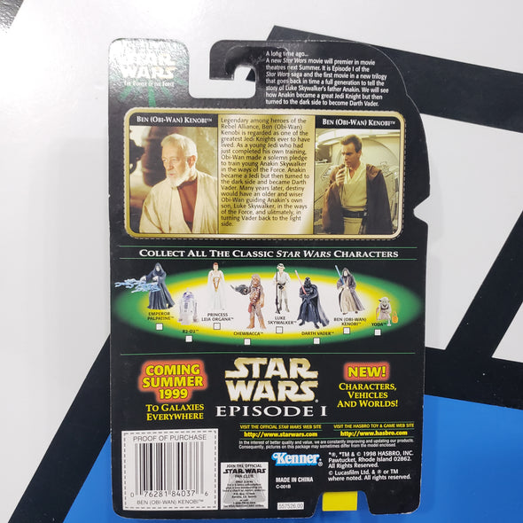 Kenner Star Wars Power of the Force FlashBack Photo Ben Obi Wan Kenobi POTF Green Card Action Figure