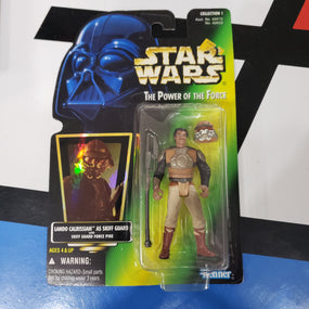 Kenner Star Wars Power of the Force Skiff Guard Lando Calrissian POTF Hologram Green Card Action Figure