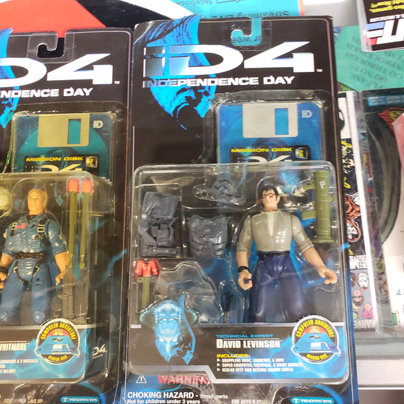 Lot of 3 Independence Day ID4 Action Figures Hiller Whitmore Levinson Trendmasters Movie Action Figures
