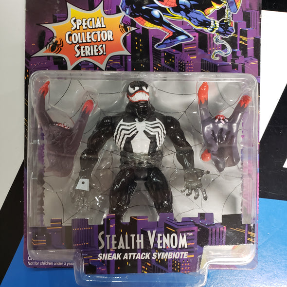 ToyBiz Marvel Comics Amazing Spider-Man Stealth Venom Black Suit Special Collector Series Action Figure