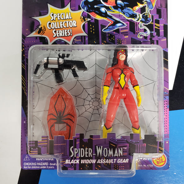 ToyBiz Marvel Comics Amazing Spider-Man Spider-Woman Black Widow Assault Gear Special Collector Series Action Figure