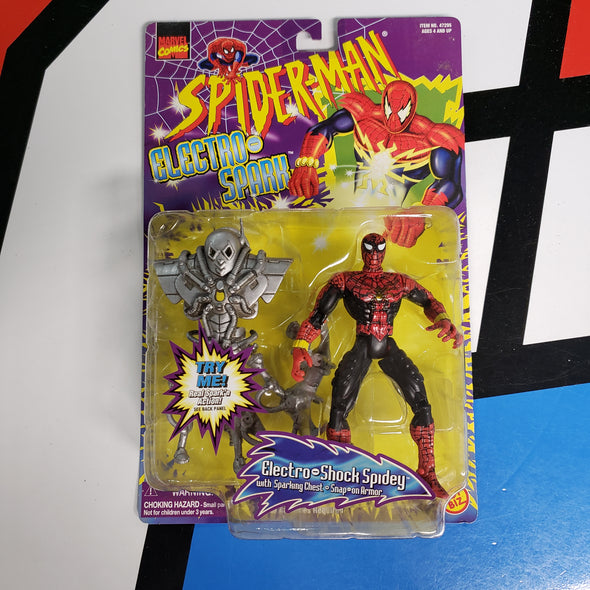 ToyBiz Marvel Comics Spider-Man Electro Spark Electro Shock Spidey Action Figure