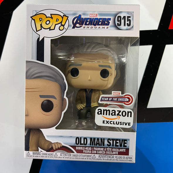 Funko Pop Year of the Sheild 915 Avengers Endgame Old Man Steve Amazon Exclusive