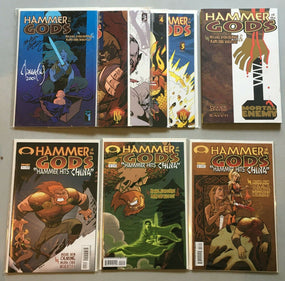 Image Comics Lot SIGNED Hammer of the Gods 1, 2-5, The Hammer Hits China 1-3 + Mortal Enemy Trade Paperback