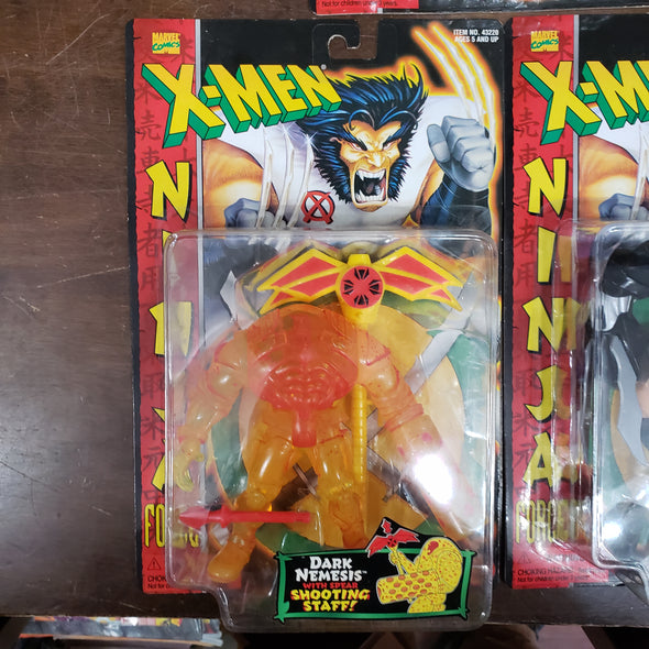 Lot of 5 Marvel ToyBiz X-Men Ninja Force Action Figures Space Ninja DeathBird Wolverine Dark Nemesis Sabretooth Psylocke