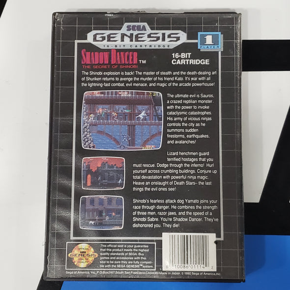 Sega Genesis Shadow Dancer The Secret of Shinobi Retro Vintage Video Game R