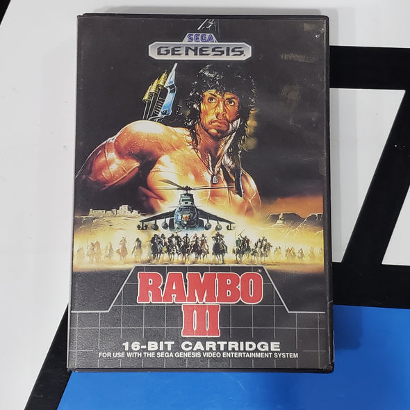 Sega Genesis Rambo III 3 Stallone Retro Vintage Video Game R