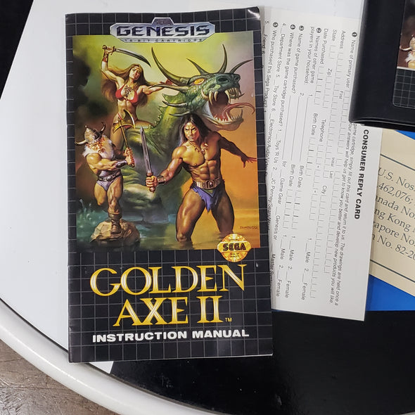 Sega Genesis Golden Axe II 2 Retro Vintage Video Game R