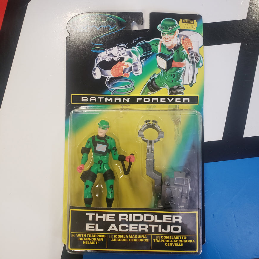 Batman Forever The Riddler Brain Drain Foreign Tri-Language Action Fig ...
