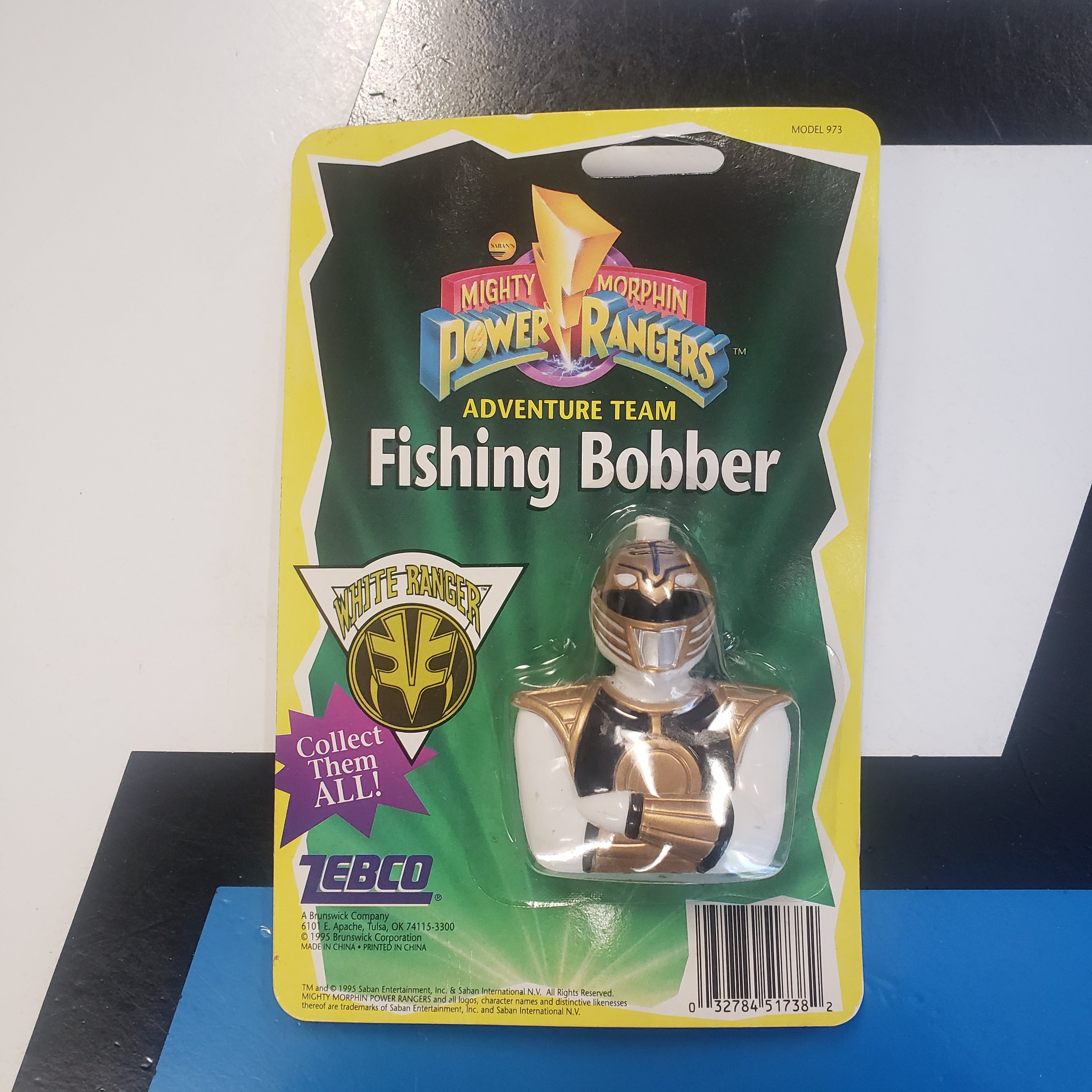 RARE Vintage Mighty Morphin Power Rangers Fishing Bobber Lure White Ra ...