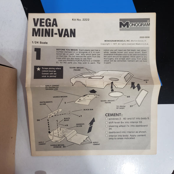 Vega Mini-Van - Monogram 1977 1/24 Scale R15907