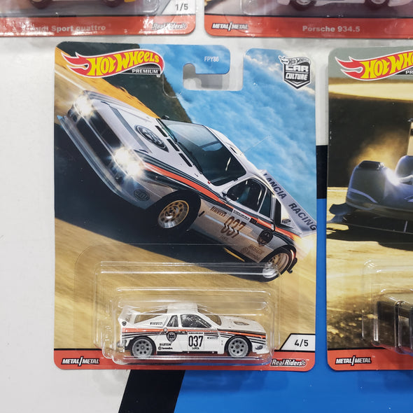 Hot Wheels Car Culture Hill Climbers 2020 Set Of 5 Audi Sport Quattro Porsche 934.5 Ford RS 200 Lancia 037 Volkswagen ID R 1:64 R16240