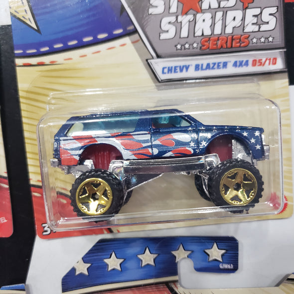 Hot Wheels Stars & Stripes 2019 Set Of 10 AMC Javelin AMX '71 Plymouth HEMI CUDA '64 Pontiac GTO '68 HEMI Barracuda '68 El Camino '70 Chevy Camaro RS Plymouth Duster Thruster '68 Plymouth Barracuda Super Stock HEMI '68 Mercury Cougar R16242