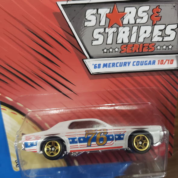 Hot Wheels Stars & Stripes 2019 Set Of 10 AMC Javelin AMX '71 Plymouth HEMI CUDA '64 Pontiac GTO '68 HEMI Barracuda '68 El Camino '70 Chevy Camaro RS Plymouth Duster Thruster '68 Plymouth Barracuda Super Stock HEMI '68 Mercury Cougar R16242