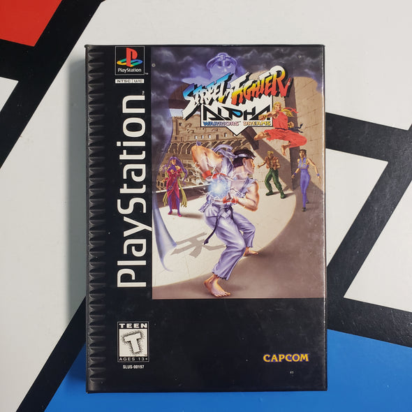 Playstation PS1 PSX Street Fighter Alpha Warriors' Dreams Cardboard Long Box Video Game R16334