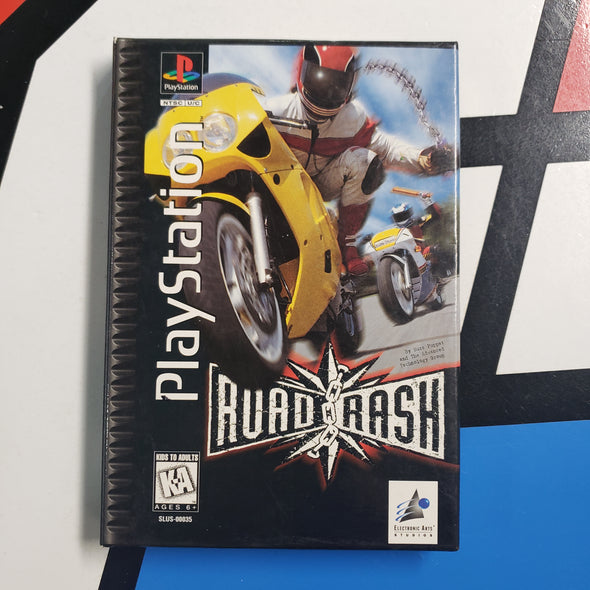 Playstation PS1 PSX Road Rash Cardboard Long Box Video Game R16335