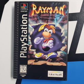 Playstation PS1 PSX Rayman Cardboard Long Box Video Game R16336