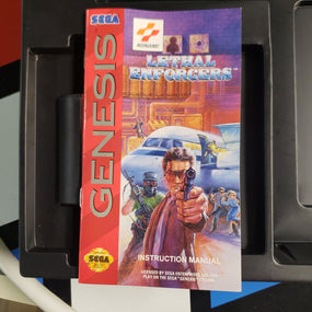 Sega Genesis Lethal Enforcers And Justifier Light Gun Bundle Konami 16bit Video Game MA-17 R11718