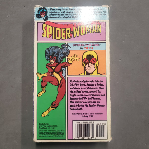 Marvel Comics Spider-Woman and The Fly VHS Tape