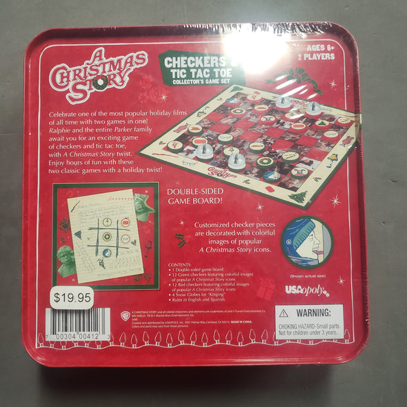 A Christmas Story Checkers & Tic Tac Toe Tabletop Board Game