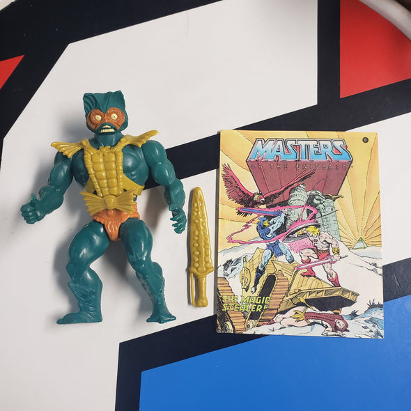 Vintage Masters of the Universe MOTU Merman With Comic The Magic Stealer Action Figure R2175