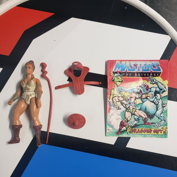 Vintage Masters of the Universe MOTU Teela With Comic Dragon's Gift Action Figure R14684