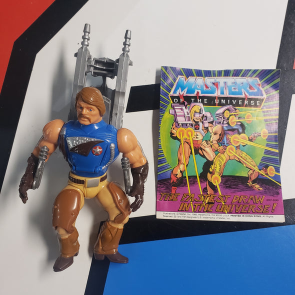 Vintage Masters of the Universe MOTU Rio Blast With Comic Fastest Draw In The Universe Action Figure R17058