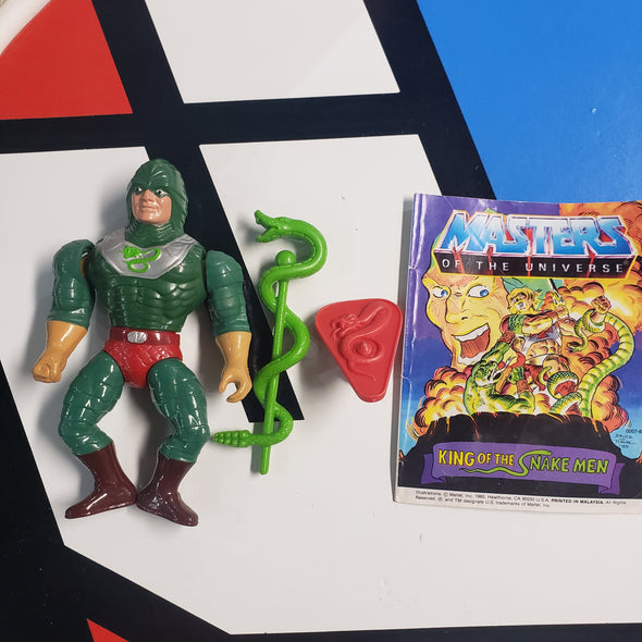 Vintage Masters of the Universe MOTU King Hiss With Comic King Of The Snake Men Action Figure R17063