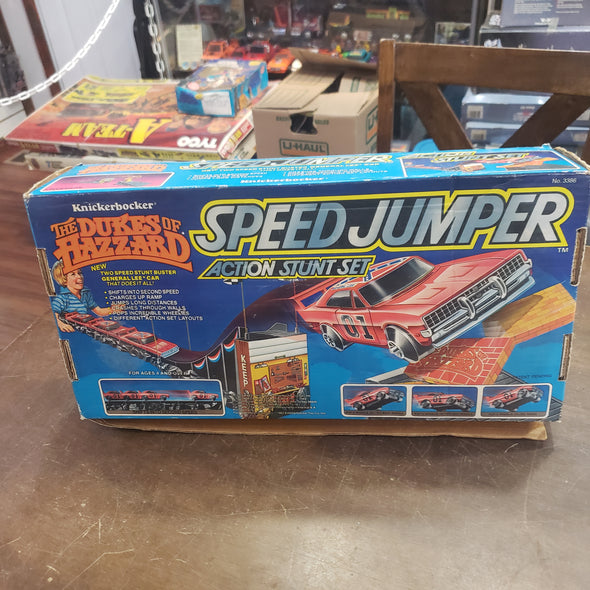 Dukes Of Hazzard Speed Jumper Action Stunt Set Knickerbocker 1982 Two Speed Stunt Buster General Lee Car That Does It All! R17017