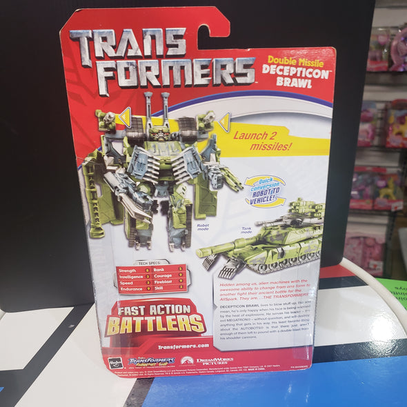 Hasbro Transformers Movie Double Missile Decepticon Brawl Fast Action Battlers FAB Transforming Action Figure Transformers Movie 2007 Live Action R11985