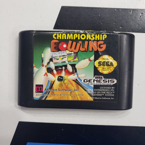 Sega Genesis Championship Bowling Console Game R18785