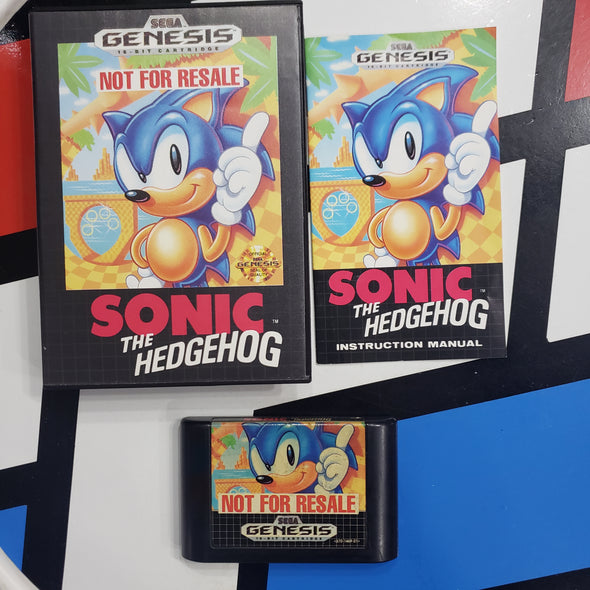 Sega Genesis Sonic the Hedgehog Not For Resale Edition Console Game R5593