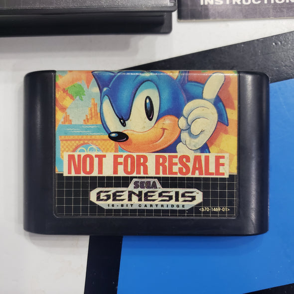 Sega Genesis Sonic the Hedgehog Not For Resale Edition Console Game R5593