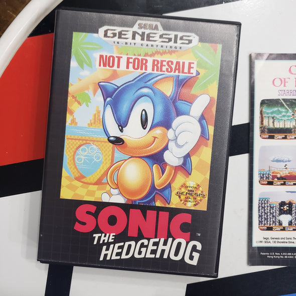 Sega Genesis Sonic the Hedgehog Not For Resale Edition Console Game R5593