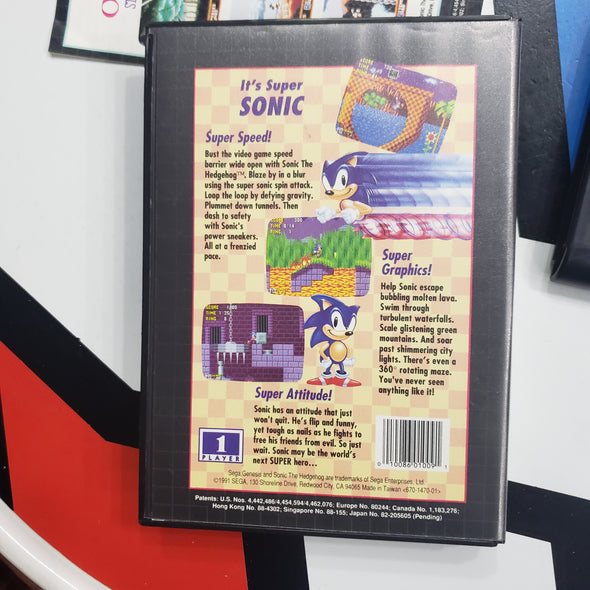 Sega Genesis Sonic the Hedgehog Not For Resale Edition Console Game R5593
