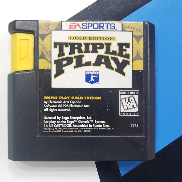 Sega Genesis Triple Play Gold Edition Console Game Cartridge R11411