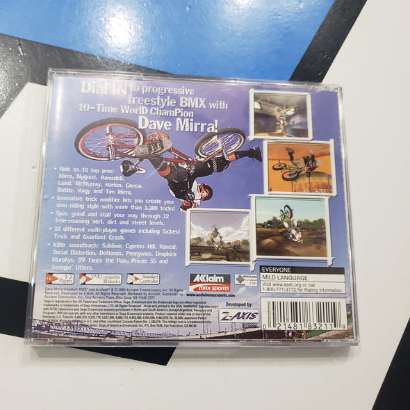 Sega Dreamcast Dave Mirra Freestyle BMX Console Game R19013