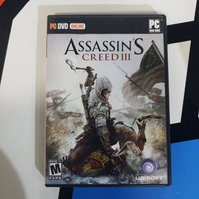 Windows PC DVD-ROM Assassin's Creed 3 III Computer Game Discs R19030