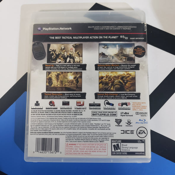 PlayStation PS3 Battlefield Bad Company 2 Limited Edition Console Game R19046