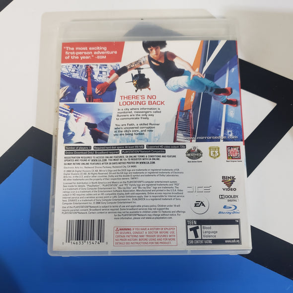 PlayStation PS3 Mirror's Edge Console Game R19042