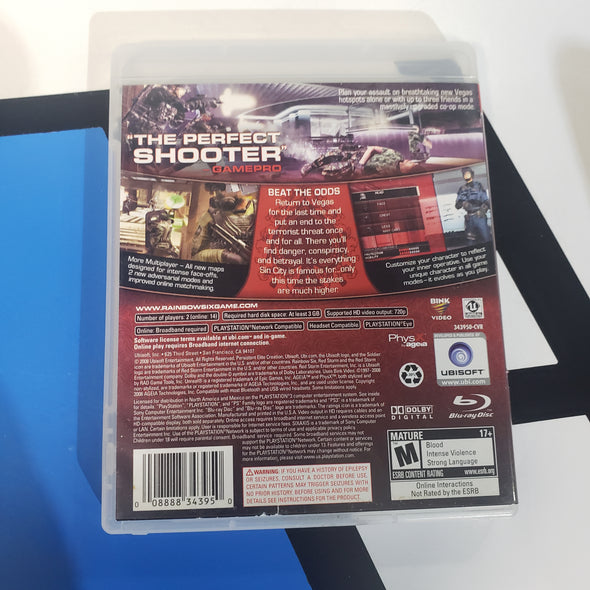 PlayStation PS3 Rainbow Six Vegas 2 Console Game R19044